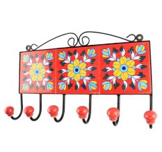 Sunflower Ceramic Tile Wall Hook Online