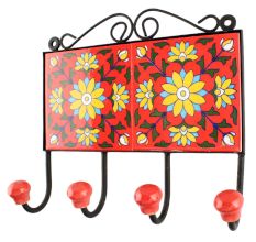Sunflower Ceramic Tile Hook