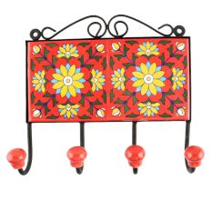 Sunflower Ceramic Tile Hook