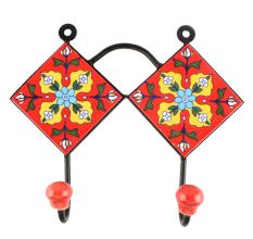 Yellow Floral Ceramic Tile Hook Online