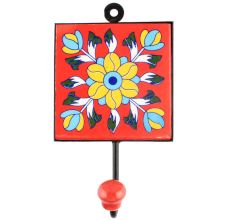 Yelow Sunflower Ceramic Tile Wall Hook Online
