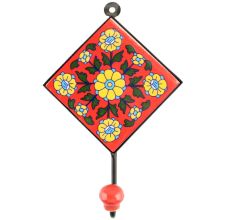 Yellow Wheel Tiny Flower Ceramic Tile Hook