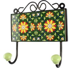 Sunflower Ceramic Tile Wall Hook