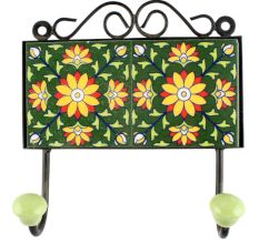 Sunflower Ceramic Tile Wall Hook