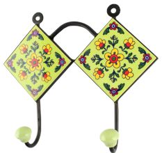 Tiny Flower Ceramic Tile Wall Hook