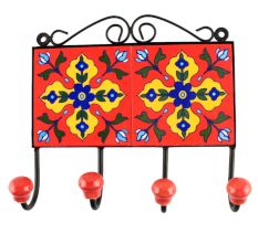 Yellow Flower Ceramic Tile Hook Online
