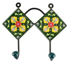 Yellow Flower Ceramic Tile Hook