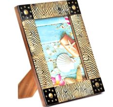 Black and White Leapard Print Photo Frame