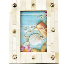 Elegant Tiled Bone Inlaid Photo Frame