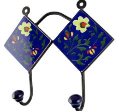 Navy Blue Ceramic Tile Hook Online