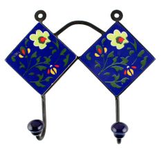 Navy Blue Ceramic Tile Hook Online