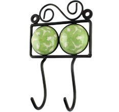 Lime Green Ceramic Tile Hook
