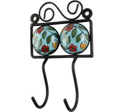 Forest Green Leaf Ceramic Tile Hook Online