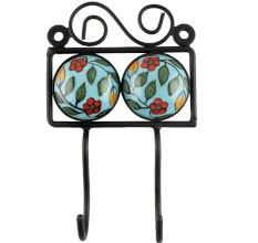 Forest Green Leaf Ceramic Tile Hook Online