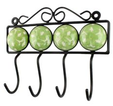 Lime Green Ceramic Tile Hook