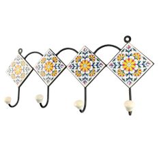 Sunflower Ceramic Tile Wall Hook Online