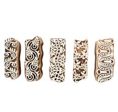 Set of 5 Piece New Mix Wooden Printing Blocks