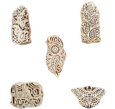 Set of 5 Piece New Mix Wooden Printing Blocks