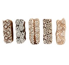 Set of 5 Piece New Mix Wooden Printing Blocks