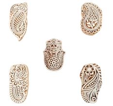 Set of 5 Piece New Mix Wooden Printing Blocks