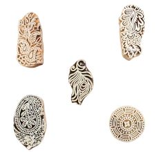 Set of 5 Piece New Mix Wooden Printing Blocks