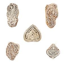 Set of 5 Piece New Mix Wooden Printing Blocks