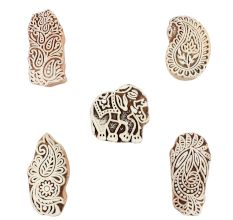 Set of 5 Piece New Mix Wooden Printing Blocks
