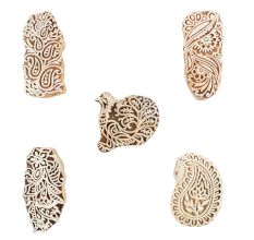 Set of 5 Piece New Mix Wooden Printing Blocks
