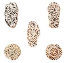 Set of 5 Piece New Mix Wooden Printing Blocks