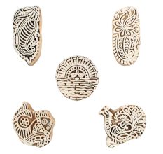 Set of 5 Piece New Mix Wooden Printing Blocks