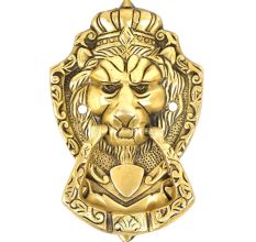 Royal Brass Lion Face Door Knocker
