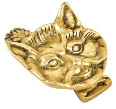 Brass Cat Face Door Knocker