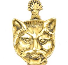 Brass Cat Face Door Knocker