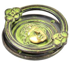 Handmade Roman Design Door Knocker With  Patina