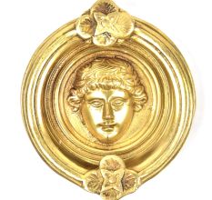 Golden Handmade Roman Design Door Knocker