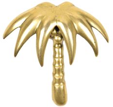 Golden Brass Palm Tree Door Knocker