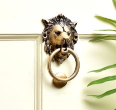 Brass Lion Head Ring Door Knocker