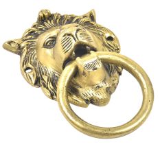 Brass Lion Head Ring Door Knocker