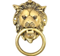 Brass Lion Head Ring Door Knocker