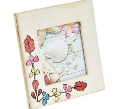 Hand Painted Floral Photo Frame