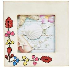 Hand Painted Floral Photo Frame