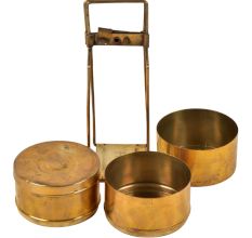Brass Three compartment Lunch Box 