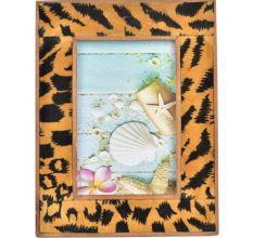 Leopard Print Background Magnetic Photo Frame