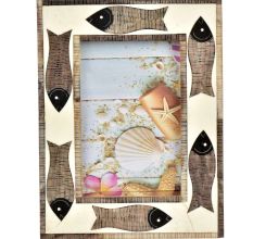 Handmade Wooden Fishes Photo Frame