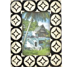 Handmade Black And Cream Bone Inlay Photo Frame