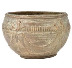 Rustic Style Brass Sacred Religious Offering Bowl