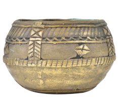 Vintage Dhokra Brass Bowl OrÂ Rice Measure Bowl