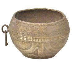 Old Tribal Wired Design Brass Â Cup Or Prayer Bowl