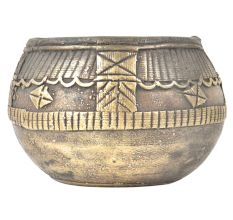 Etched Design Tribal Brass Bowl Or RIce Measure Bowl