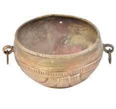 Brass Hand Carved Rice Bowl Rice Serving Bowl